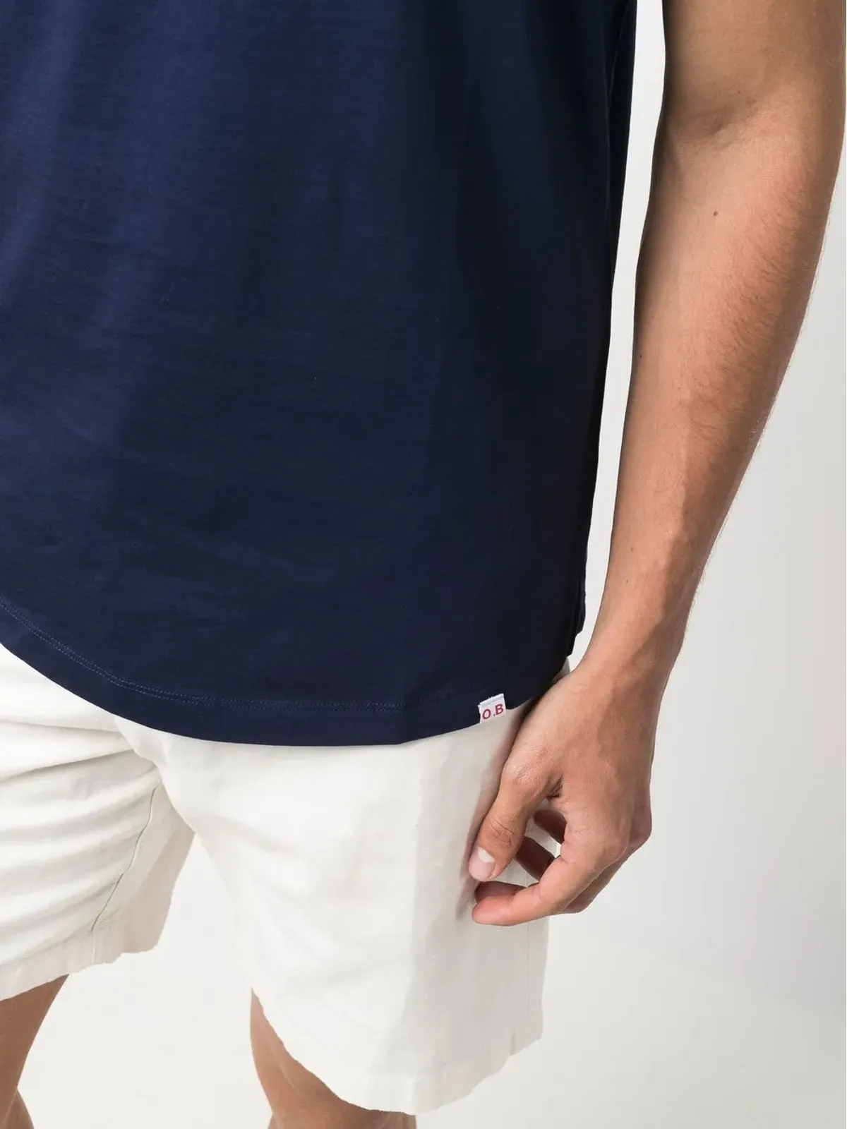 Orlebar Brown ネイビーの丸首半袖Tシャツ - 画像5