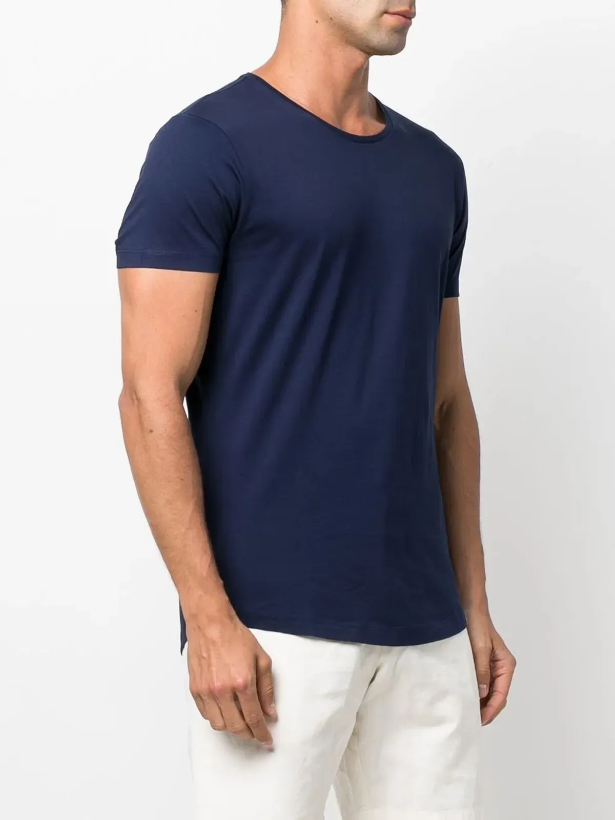 Orlebar Brown ネイビーの丸首半袖Tシャツ - 画像3