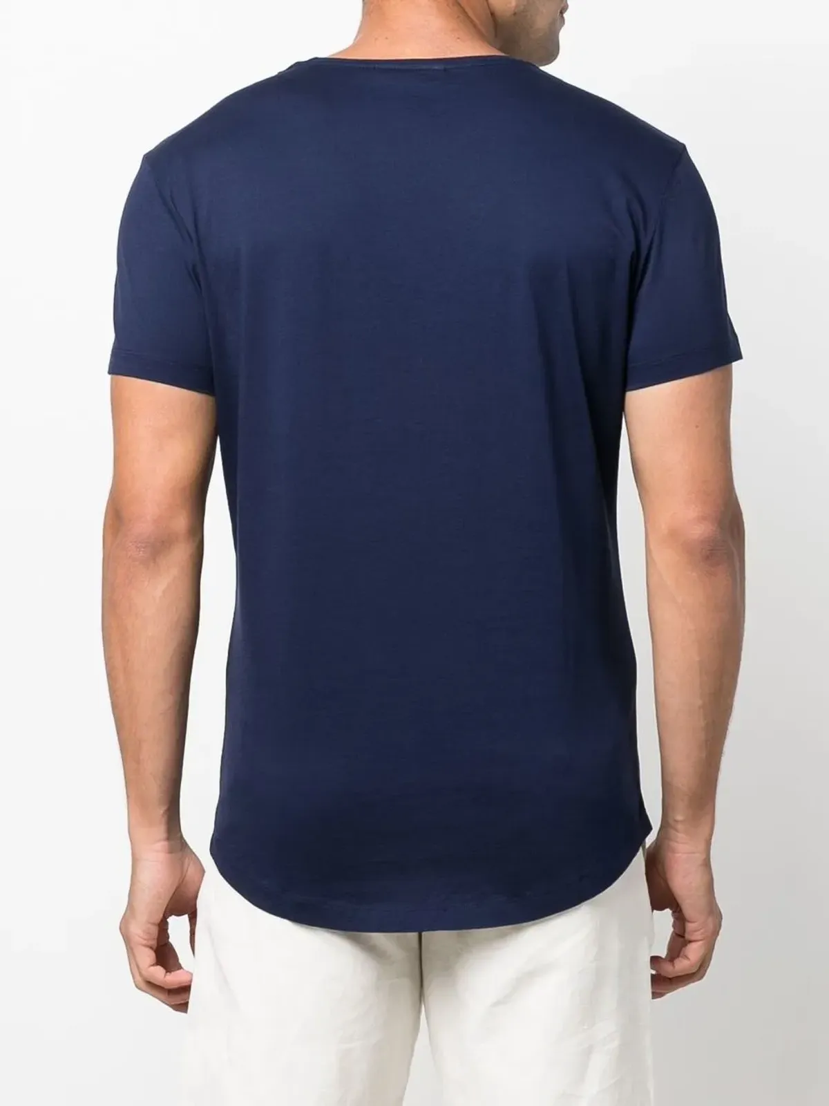 Orlebar Brown ネイビーの丸首半袖Tシャツ - 画像4