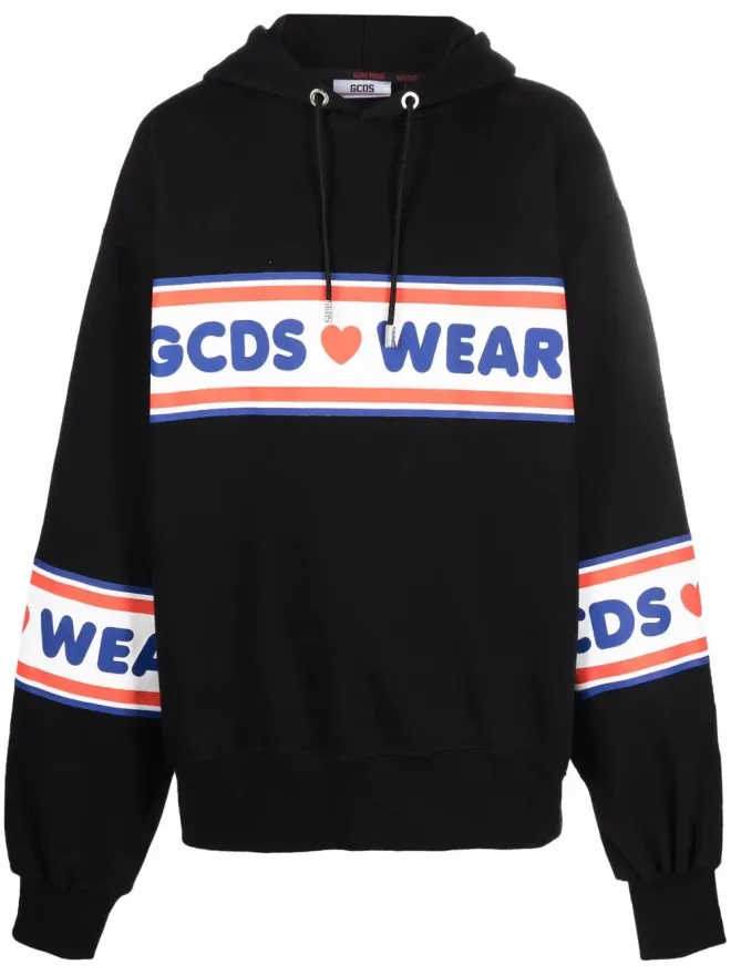 GCDS GCDS ロゴプリント コットン フーディーの商品画像