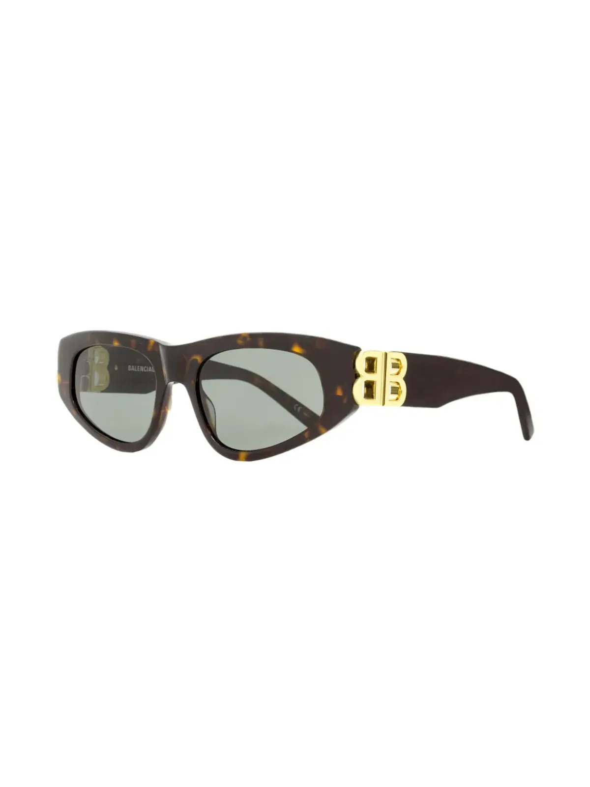 Balenciaga Eyewear ロゴプレートアームサングラス - Brown - 画像2