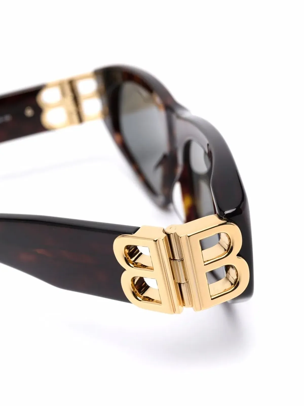 Balenciaga Eyewear ロゴプレートアームサングラス - Brown - 画像3