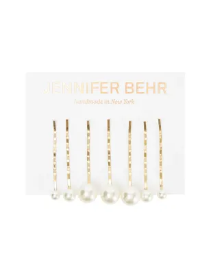 Jennifer Behr ペルラ ヘアクリップ7点セット - White - サムネイル1