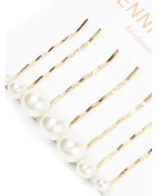 Jennifer Behr ペルラ ヘアクリップ7点セット - White - サムネイル2