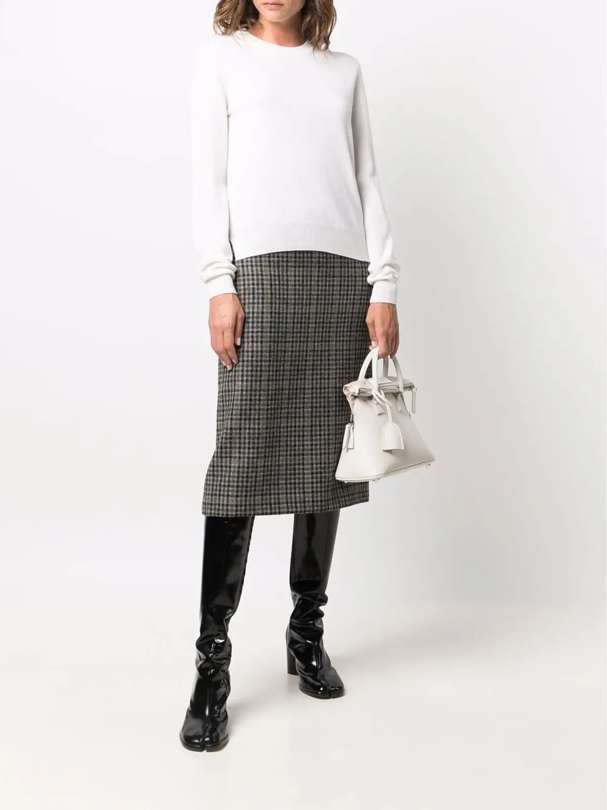 Maison Margiela ファインニット クルーネック ジャンパー - White - 画像2