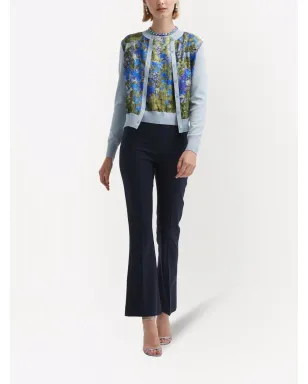 Oscar de la Renta 水彩画風プリント カーディガン ブルー - サムネイル2