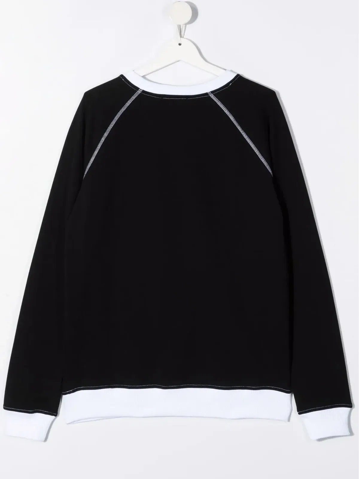 Balmain Kids ロゴプリント コットン スウェットシャツ ブラック - 画像2