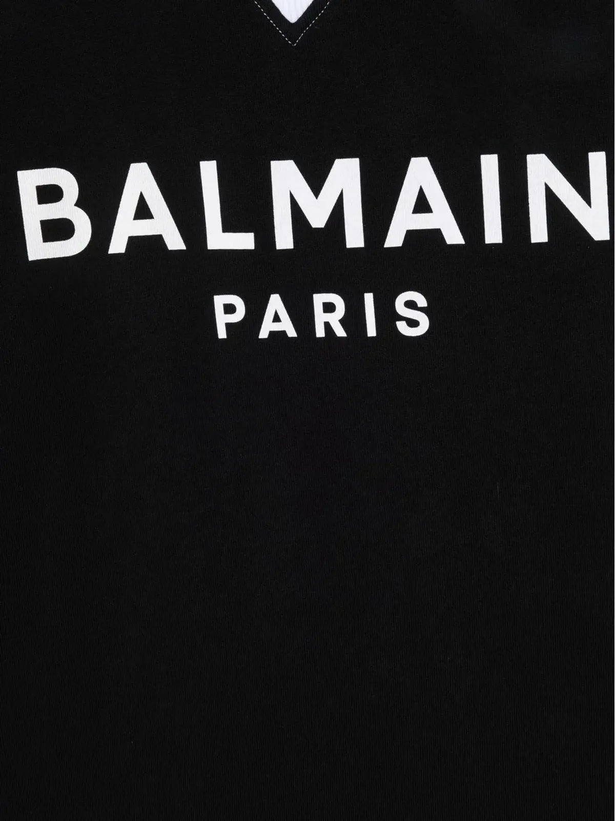 Balmain Kids ロゴプリント コットン スウェットシャツ ブラック - 画像3