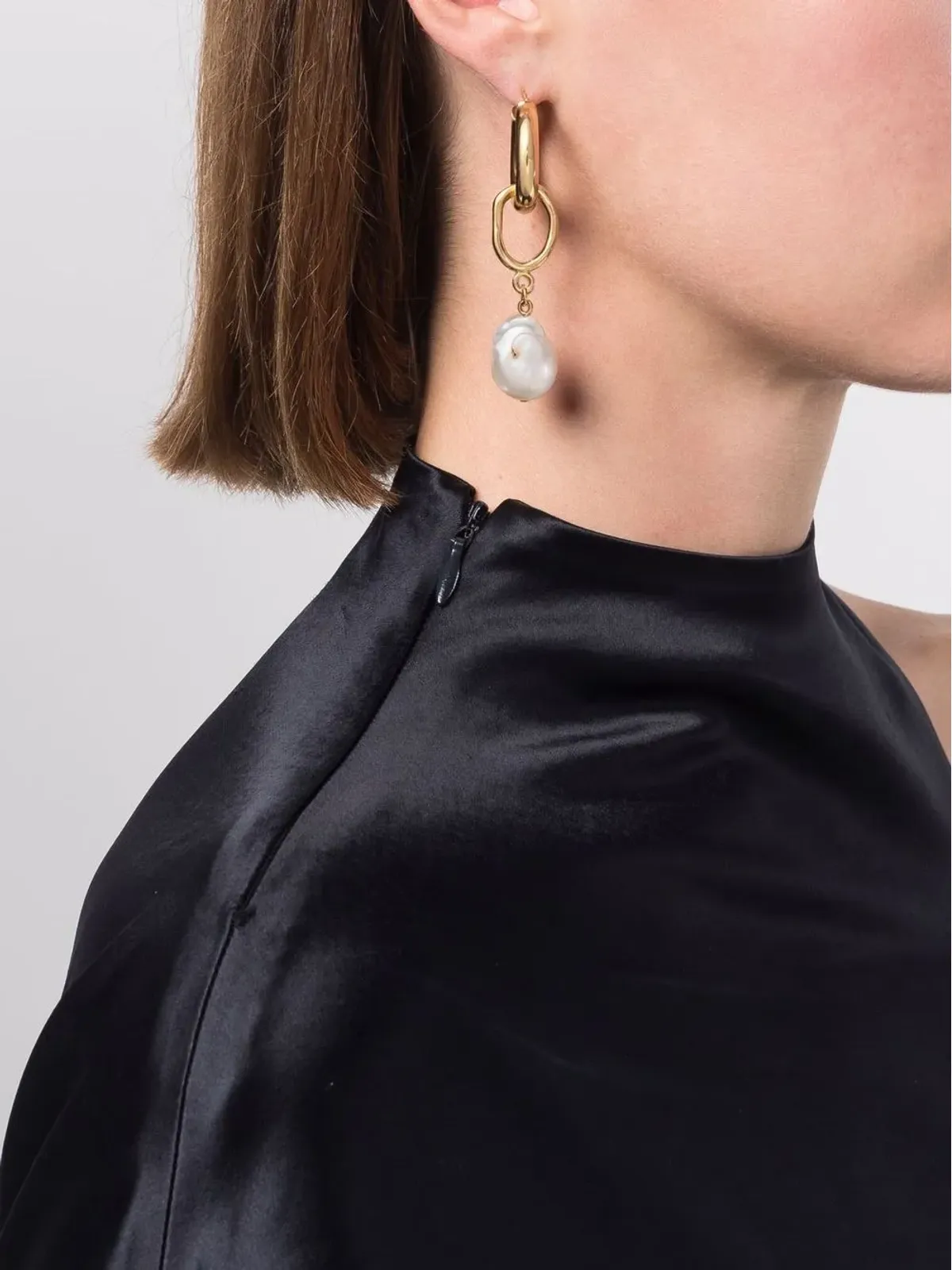 Mounser 14kt yellow gold-plated Object Found freshwater pearl earrings - White - 画像3