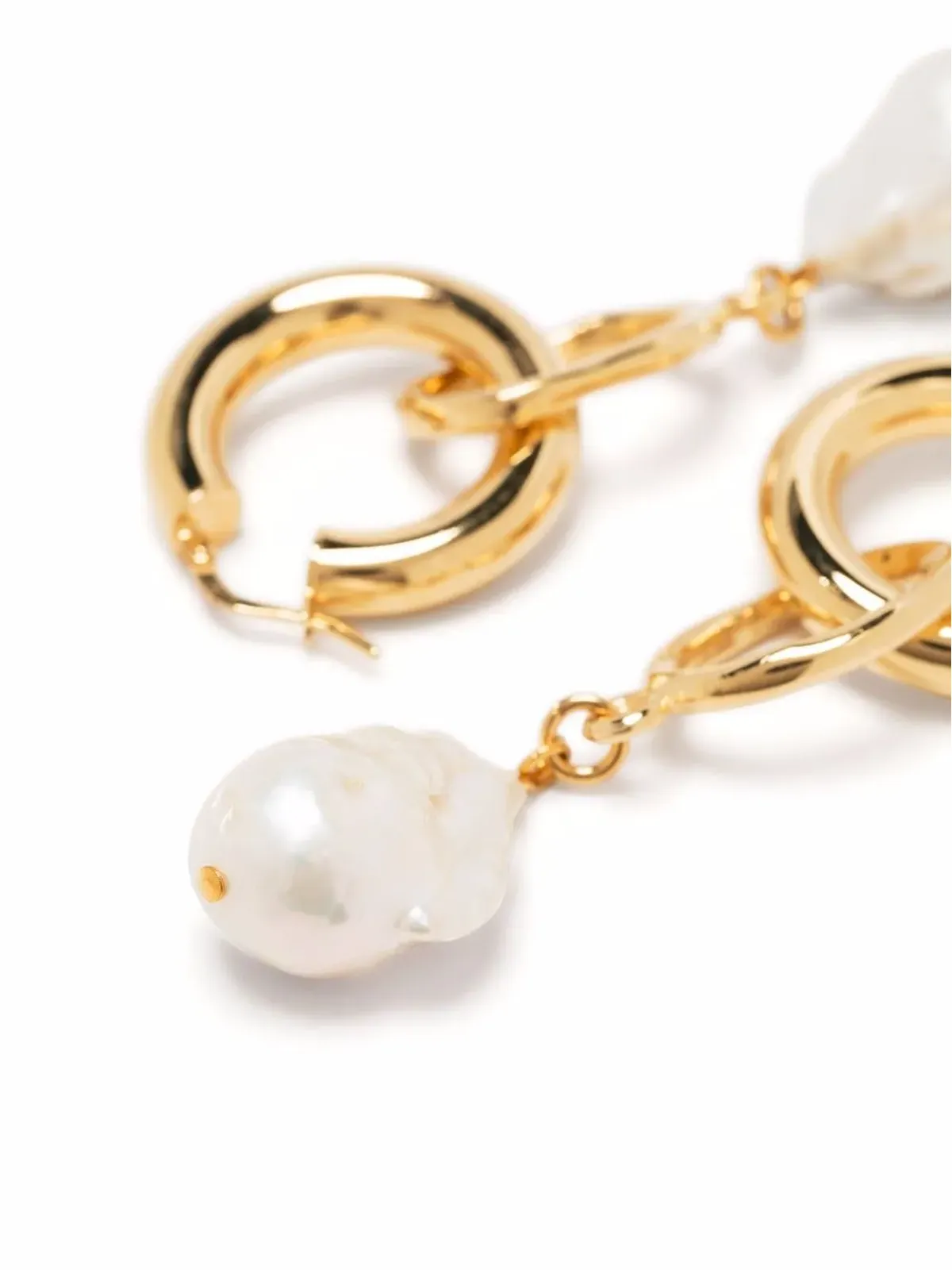 Mounser 14kt yellow gold-plated Object Found freshwater pearl earrings - White - 画像4