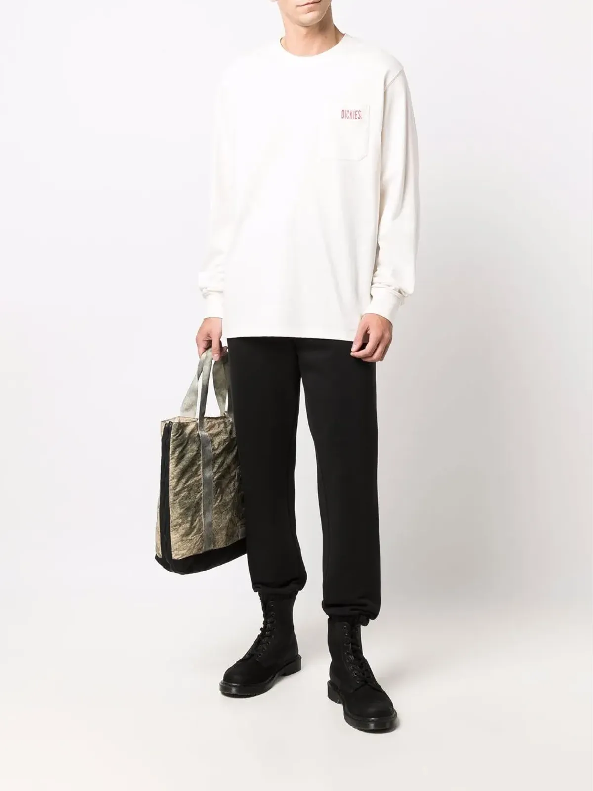 Dickies Construct ロゴパッチ ドローストリング トラックパンツ - ブラック - 画像2
