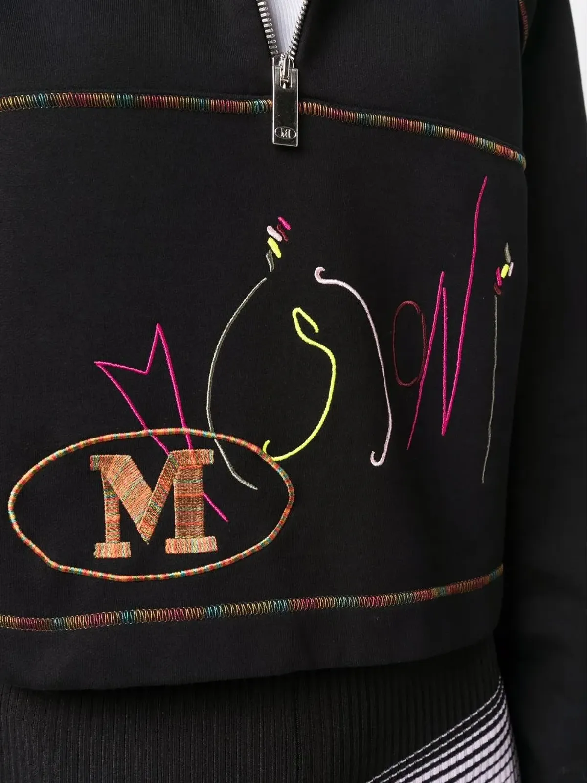Missoni ロゴ刺繍ファネルネック スウェットシャツ - 画像5