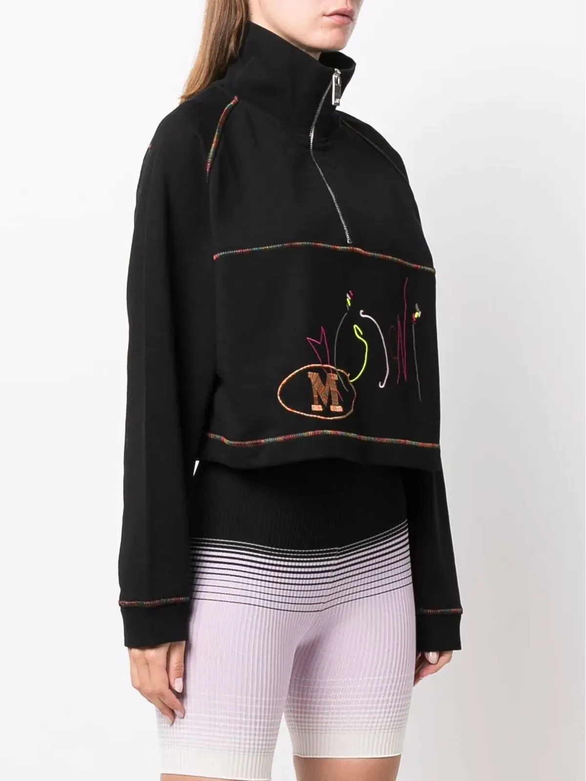 Missoni ロゴ刺繍ファネルネック スウェットシャツ - 画像3