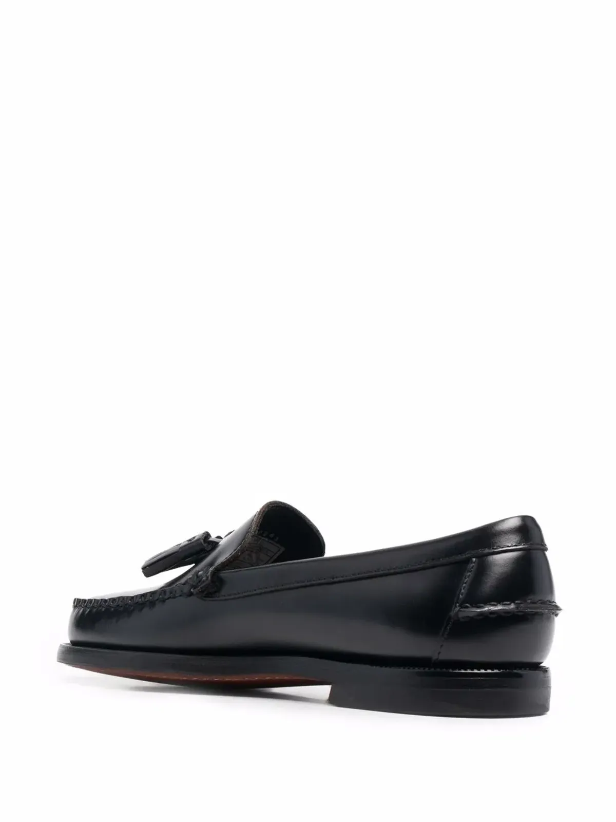 Sebago タッセルディテール レザー ローファー ブラック - 画像3