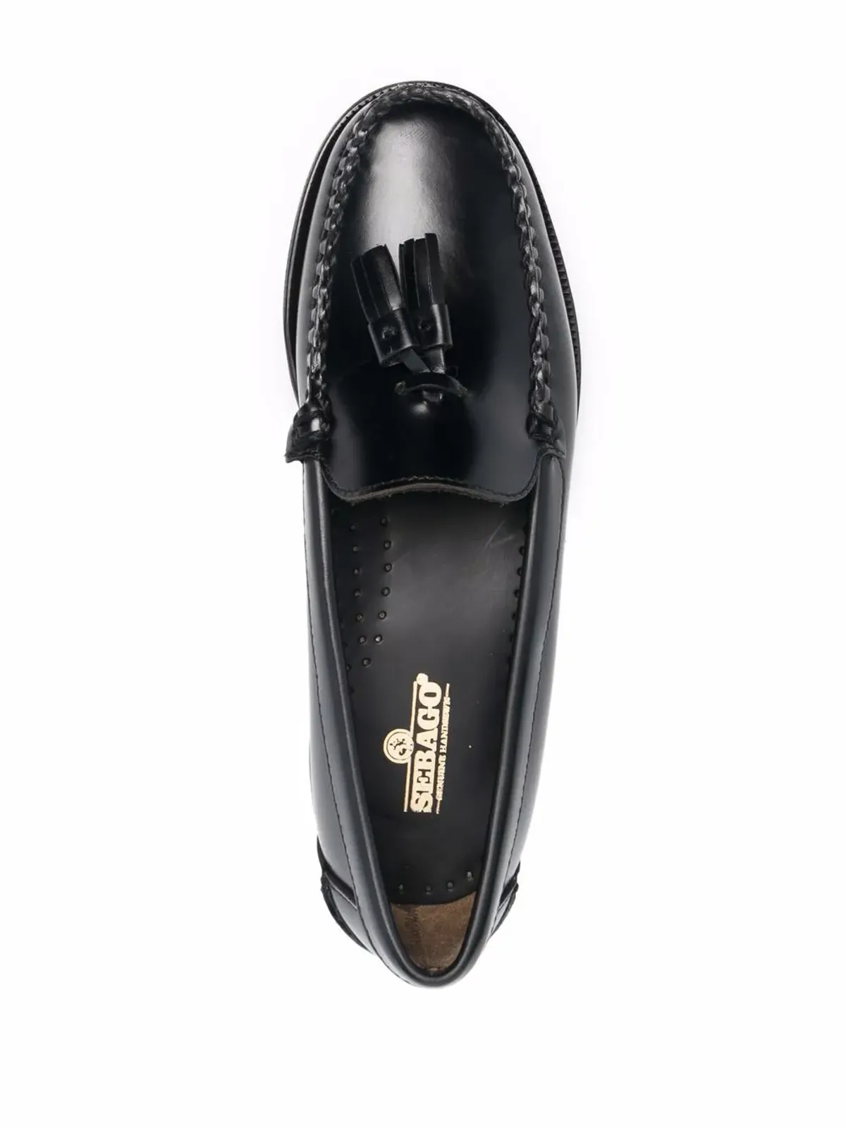 Sebago タッセルディテール レザー ローファー ブラック - 画像4