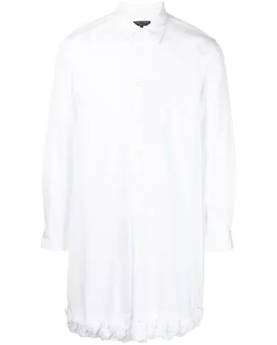 Comme des Garçons Homme Plus コントラストトリム コットンシャツ - ホワイト - サムネイル1