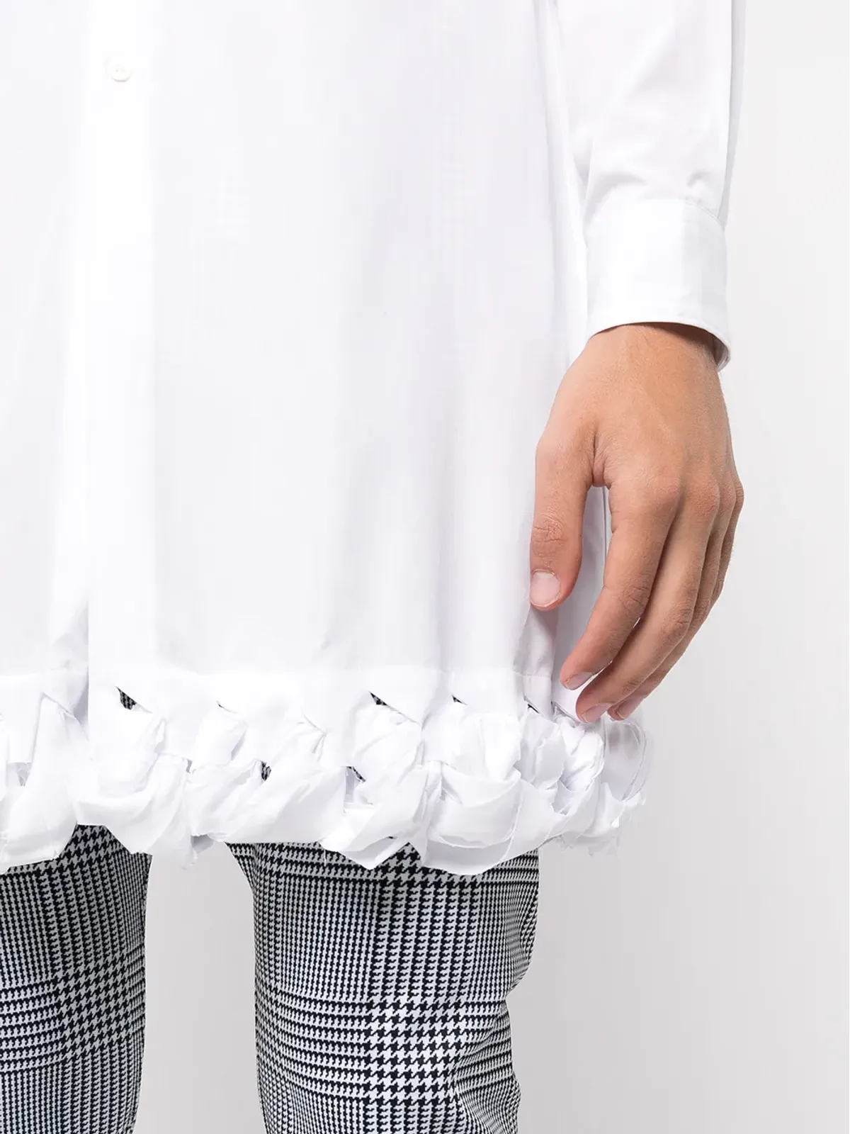 Comme des Garçons Homme Plus コントラストトリム コットンシャツ - ホワイト - 画像5