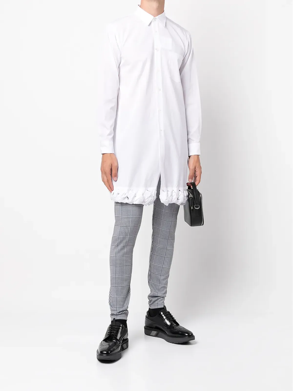 Comme des Garçons Homme Plus コントラストトリム コットンシャツ - ホワイト - 画像2