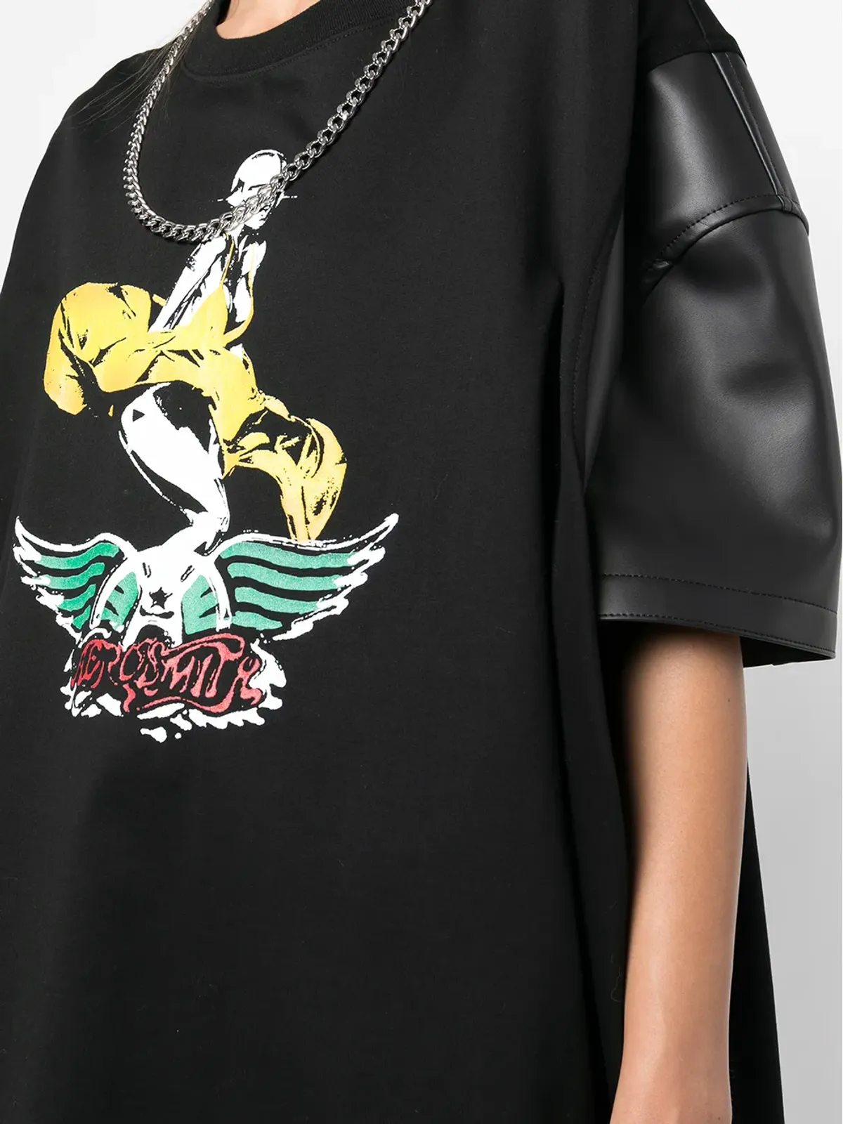 Junya Watanabe グラフィックプリント・コントラストスリーブTシャツ - 画像5