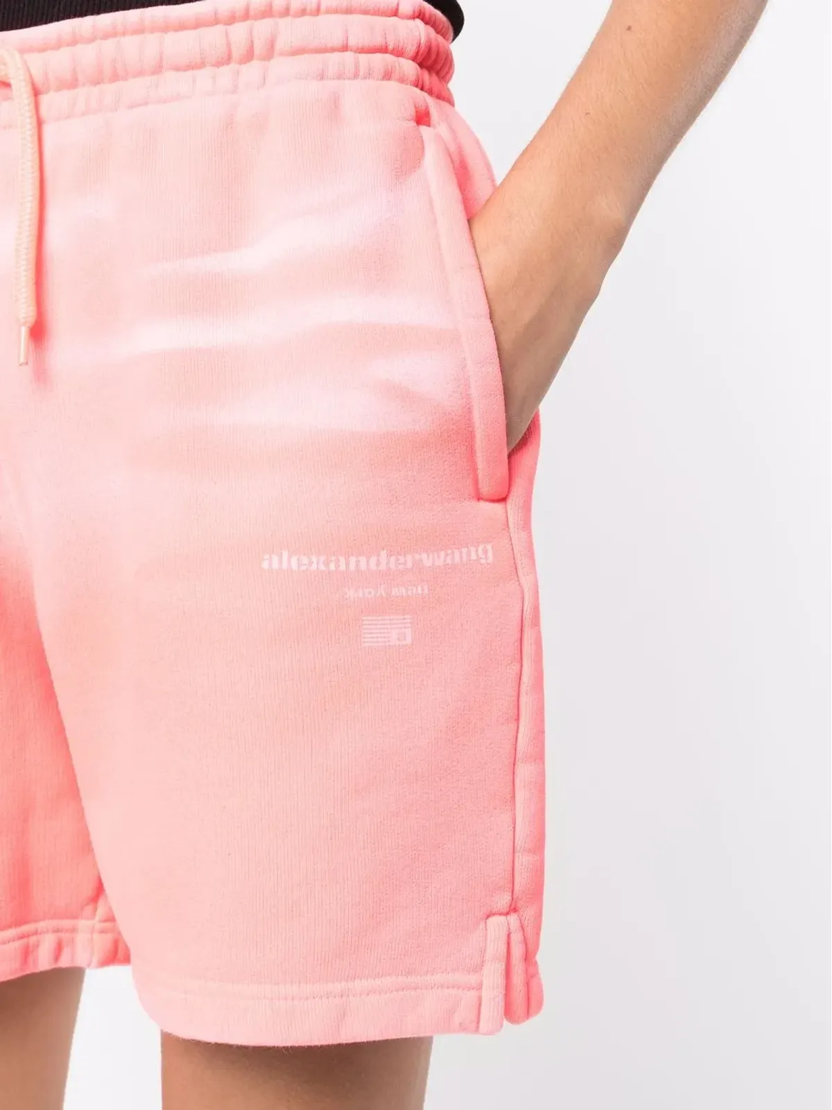 Alexander Wang タイダイ柄 コットン トラックショーツ - Pink - 画像5