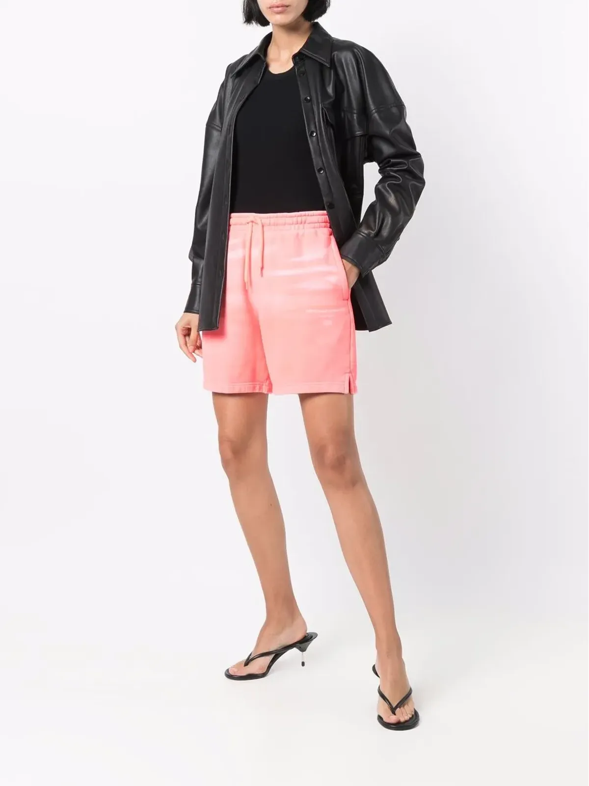 Alexander Wang タイダイ柄 コットン トラックショーツ - Pink - 画像2