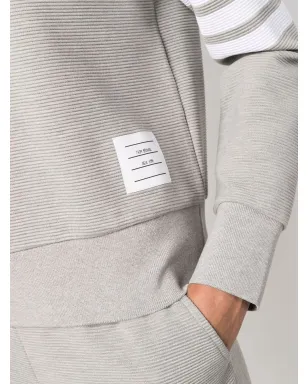 Thom Browne 4-Bar コットンリブ スウェットシャツ - グレー - サムネイル5