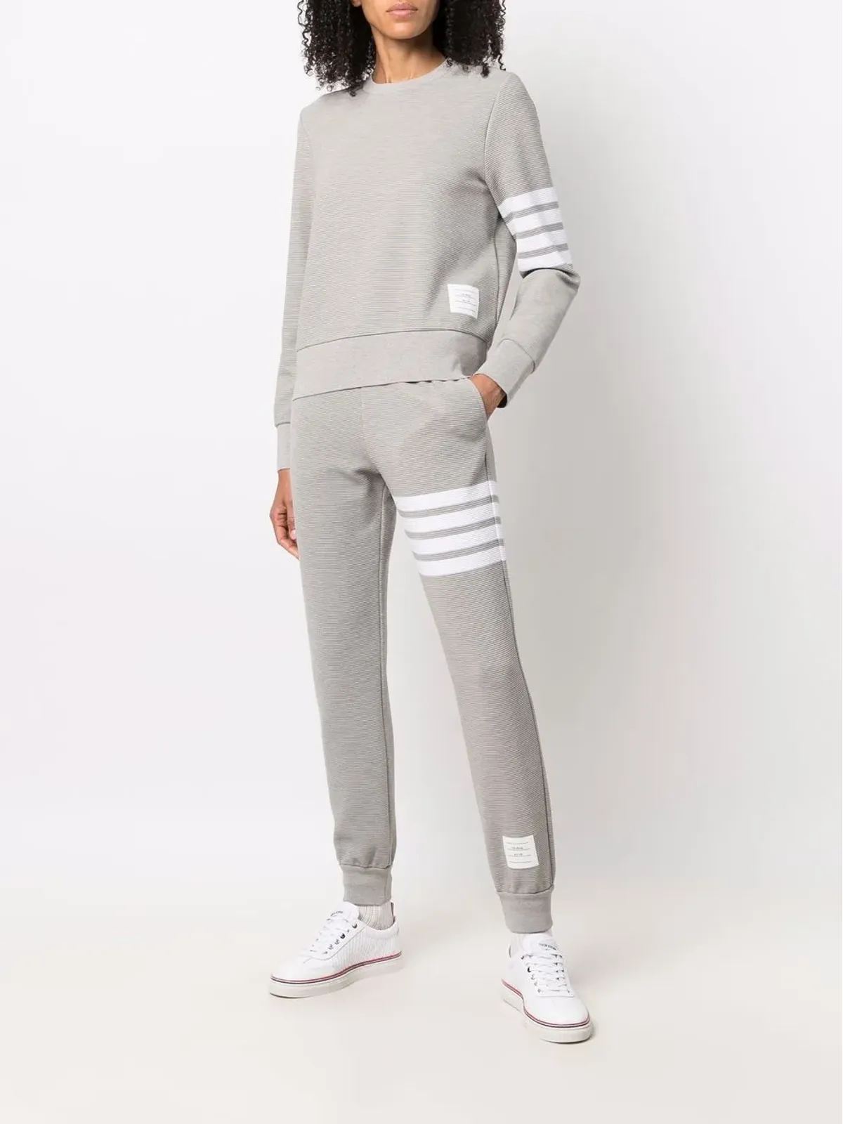 Thom Browne 4-Bar コットンリブ スウェットシャツ - グレー - 画像2