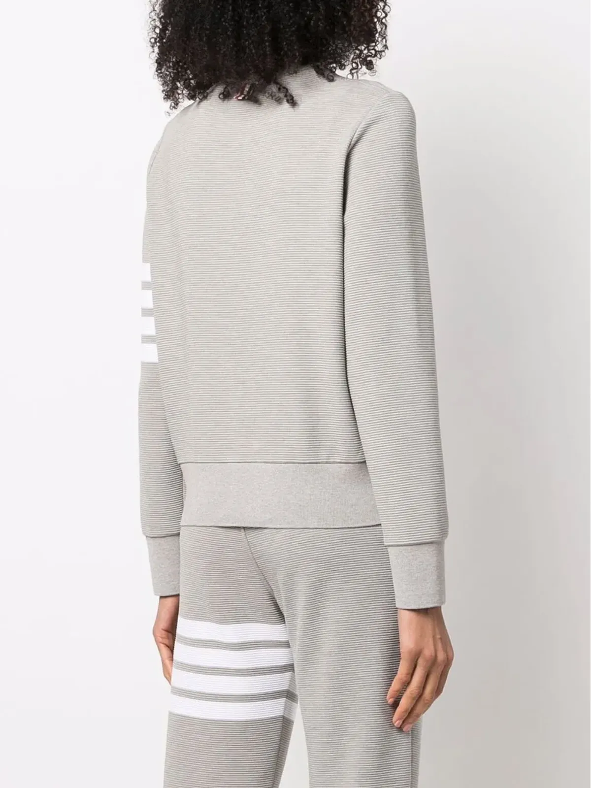 Thom Browne 4-Bar コットンリブ スウェットシャツ - グレー - 画像4