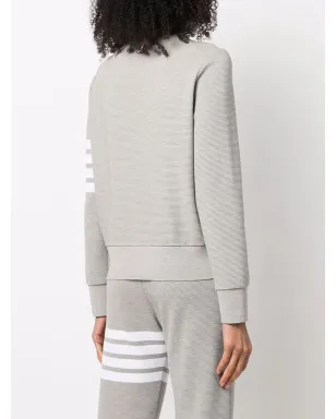 Thom Browne 4-Bar コットンリブ スウェットシャツ - グレー - サムネイル4