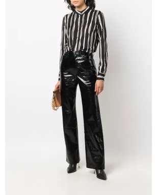 Elisabetta Franchi ストライプ柄バンドカラーシャツ - サムネイル2