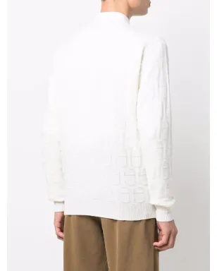 Eleventy ジャカードロゴ編みニットセーター - White - サムネイル4