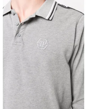 Philipp Plein ロゴ刺繍ポロシャツ - Grey - サムネイル5