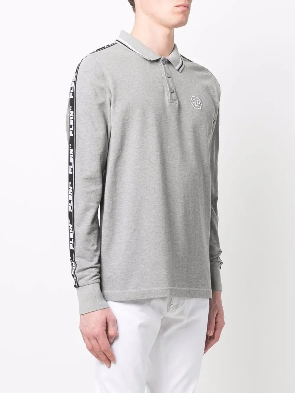 Philipp Plein ロゴ刺繍ポロシャツ - Grey - 画像3