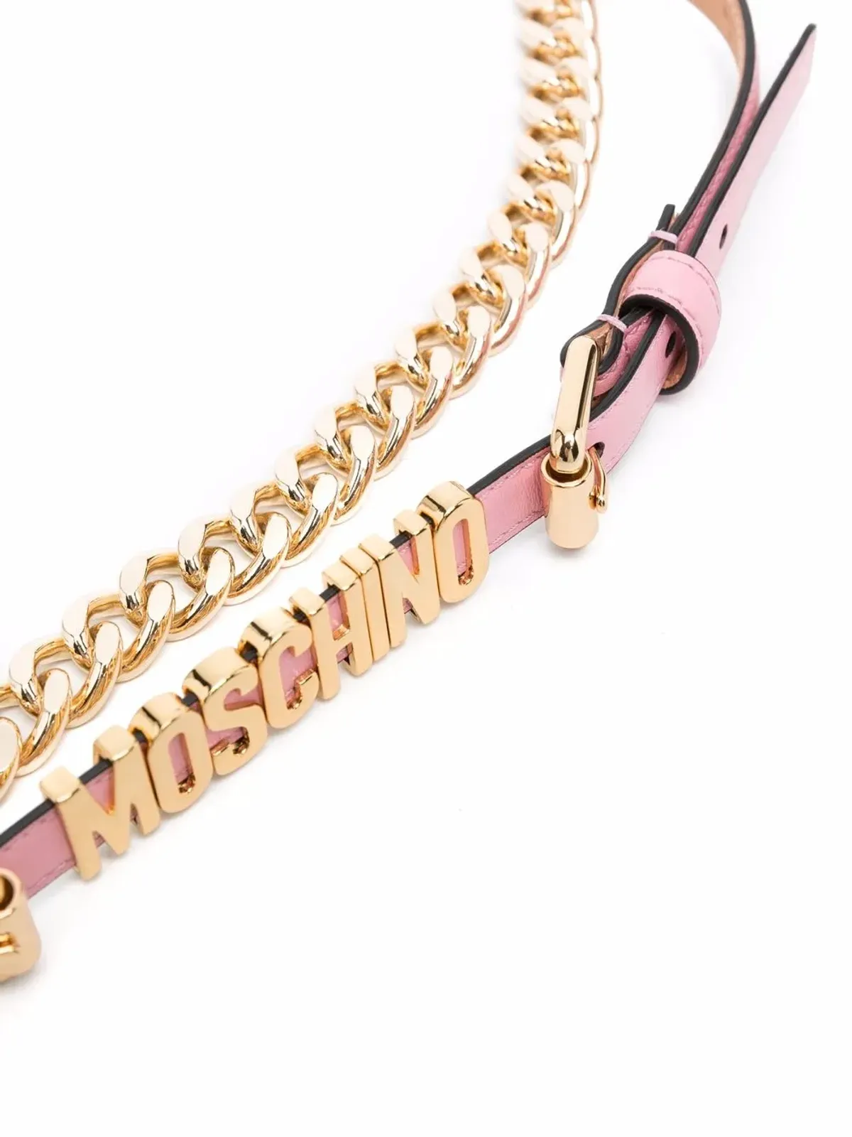 Moschino ロゴプレートチェーンベルト - 画像2