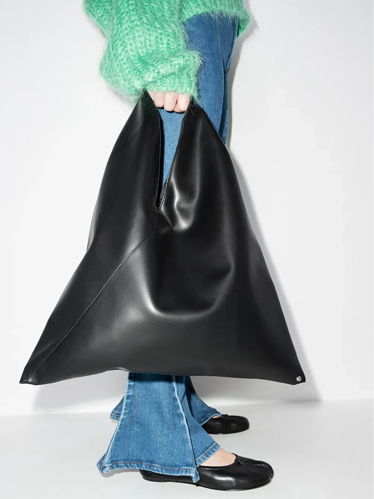 MM6 Maison Margiela クラシック日本風トートバッグ - ブラック - 画像2
