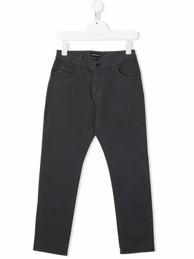 Emporio Armani Kids Emporio Armani Kids ミッドライズスキニージーンズ - グレーの商品画像