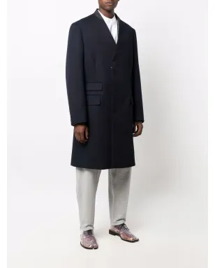 Maison Margiela 襟なしミッド丈コート - サムネイル3