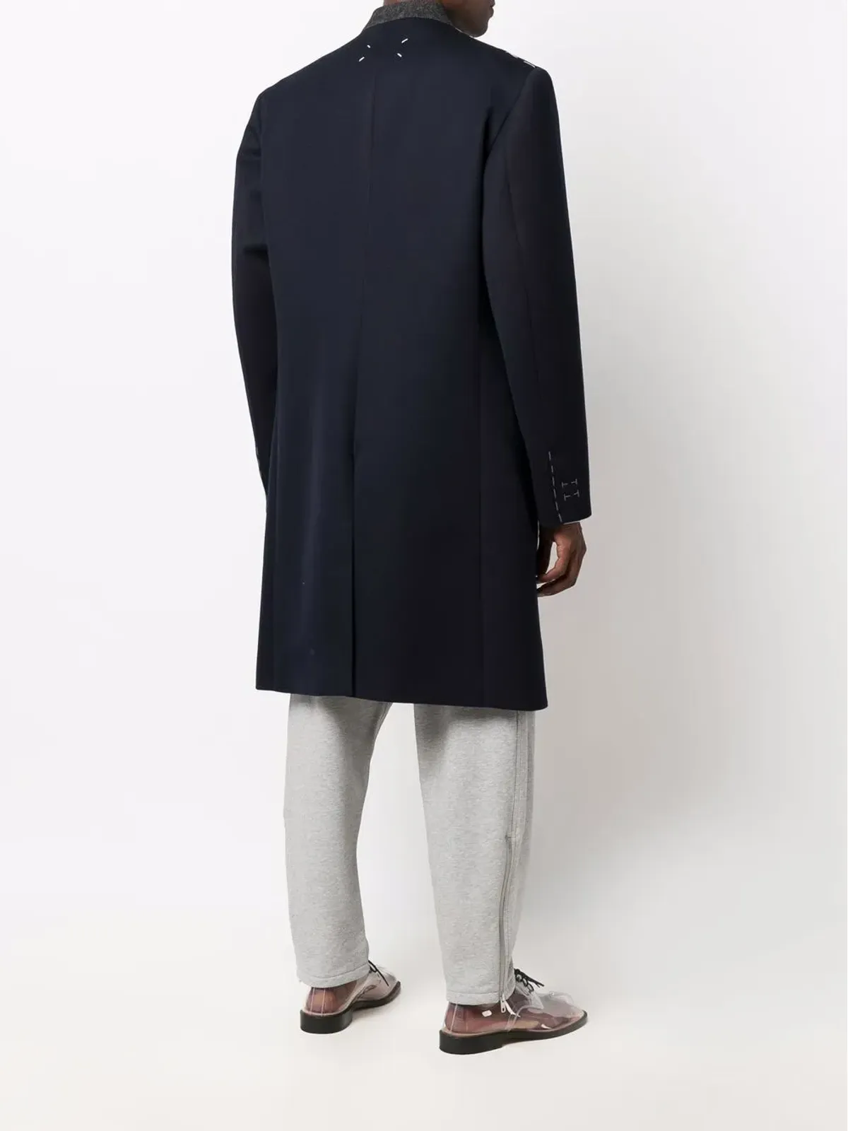 Maison Margiela 襟なしミッド丈コート - 画像4