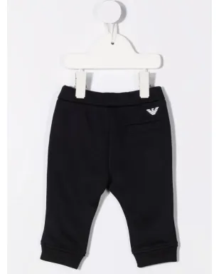 Emporio Armani Kids 刺繍ロゴ トラックパンツ - Blue - サムネイル2