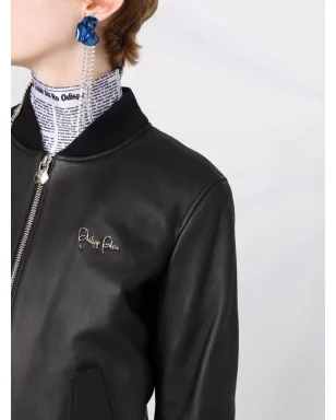Philipp Plein レザー ボンバー ジャケット - サムネイル3