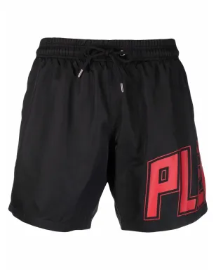 Philipp Plein ロゴプリント スイムショーツ - サムネイル1