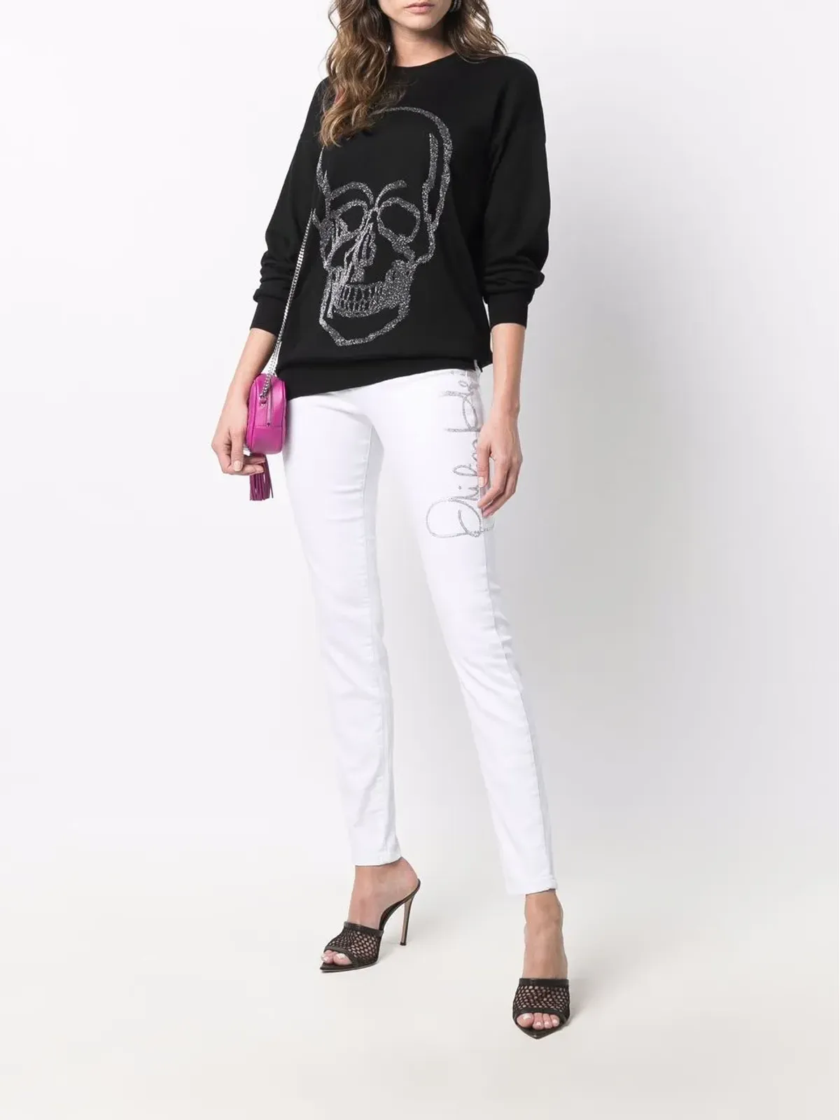 Philipp Plein ロゴプリント ジェギング - White - 画像2