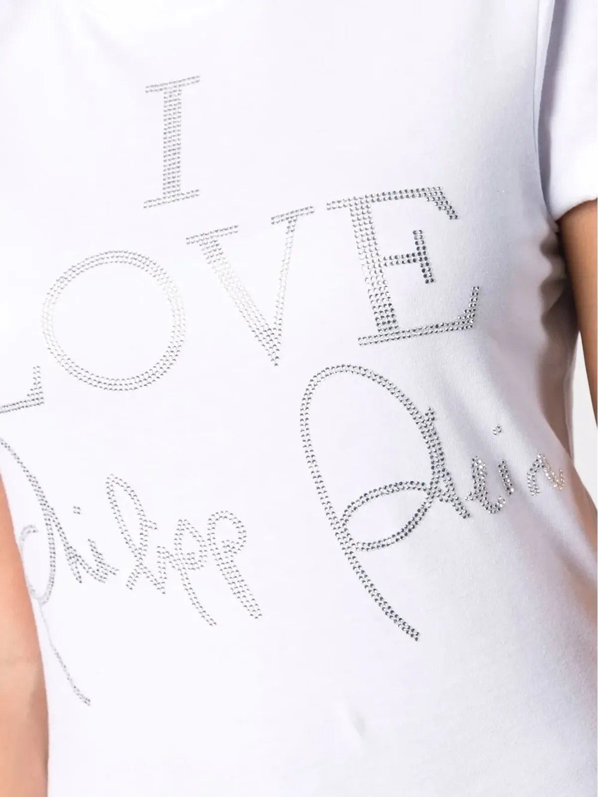 Philipp Plein クリスタル装飾入り I Love Tシャツ - 画像5