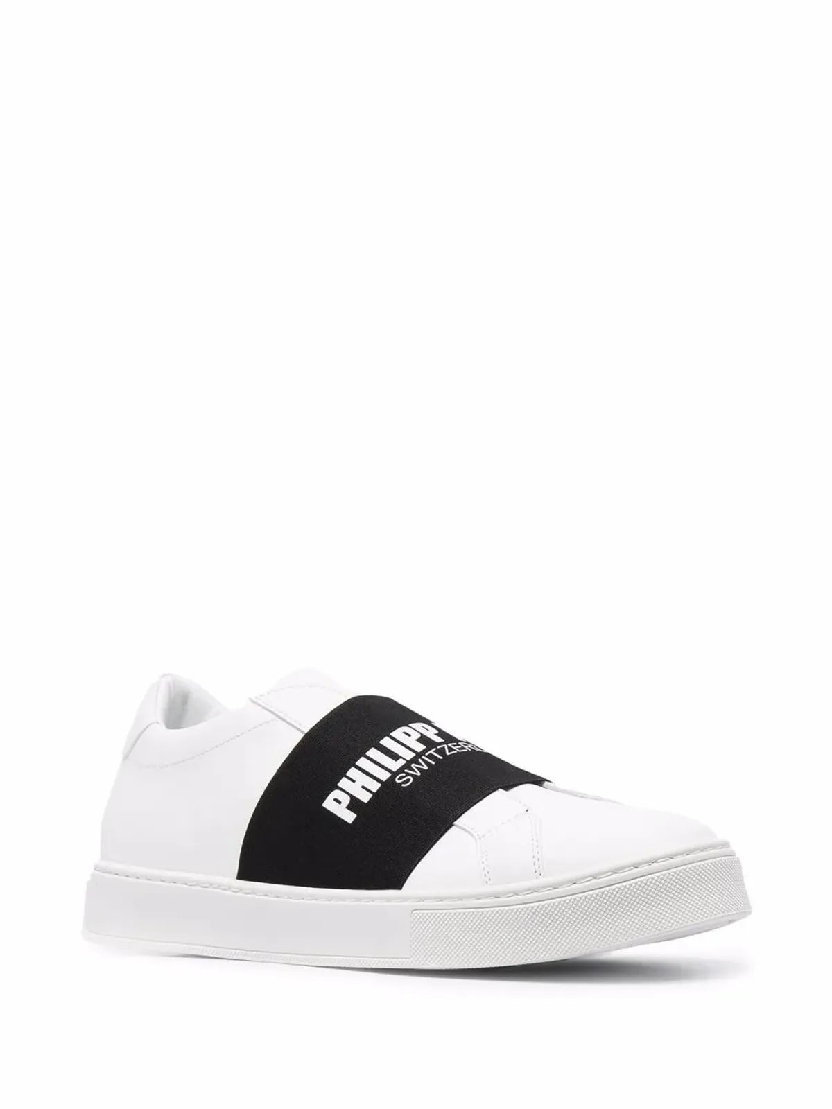 Philipp Plein ロゴストラップ付きスリップオンスニーカー - ホワイト - 画像2