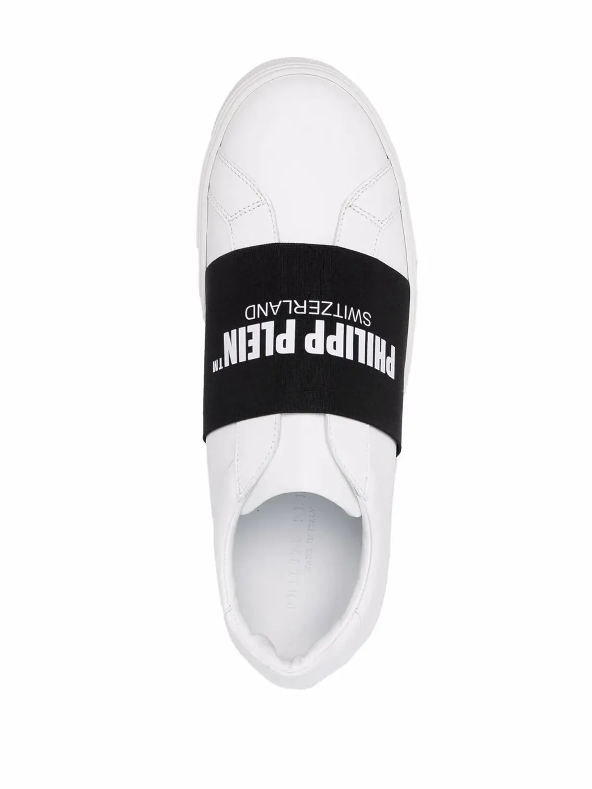 Philipp Plein ロゴストラップ付きスリップオンスニーカー - ホワイト - 画像4