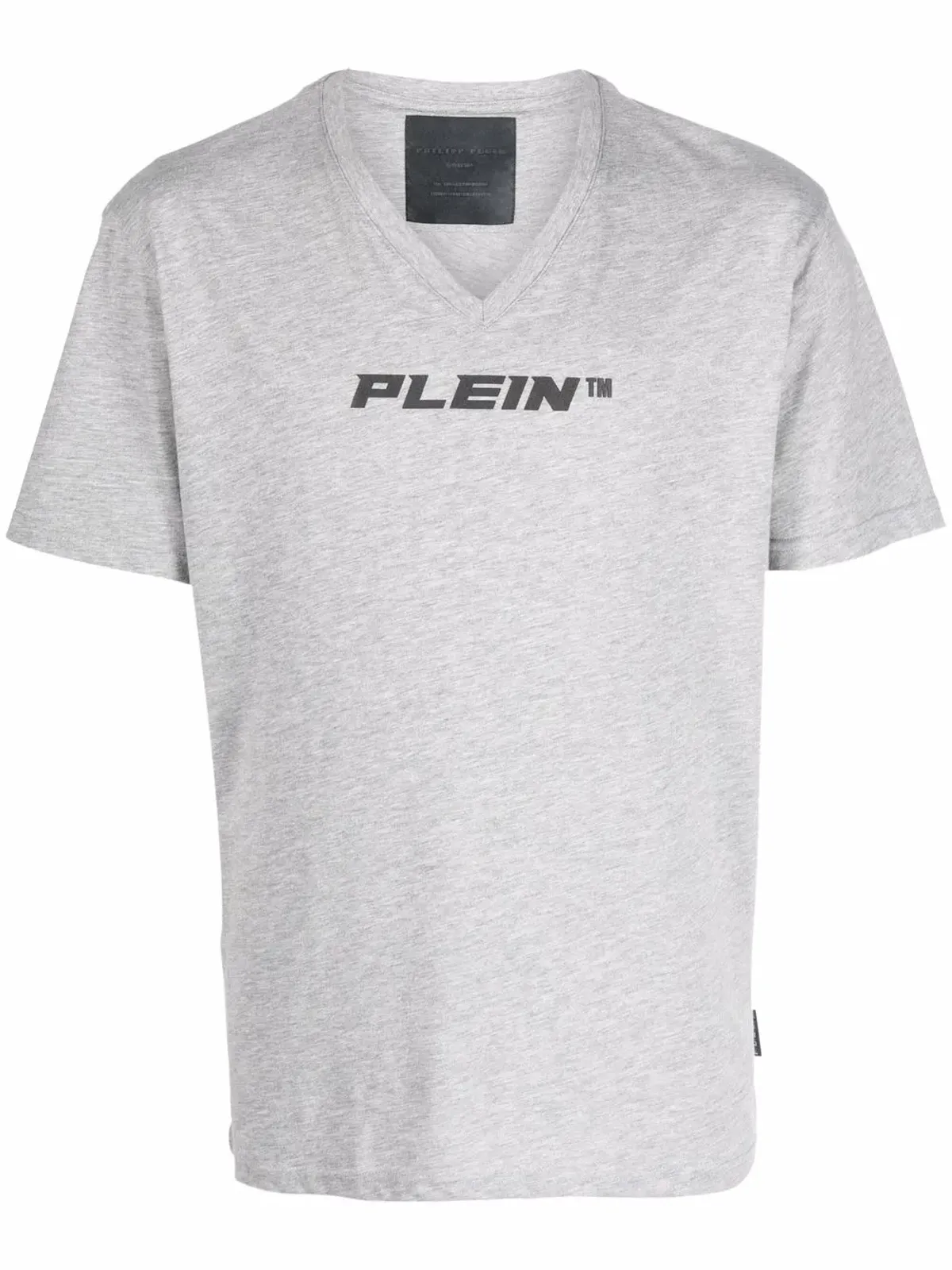 Philipp Plein Vネック ロゴプリント Tシャツ - 画像1