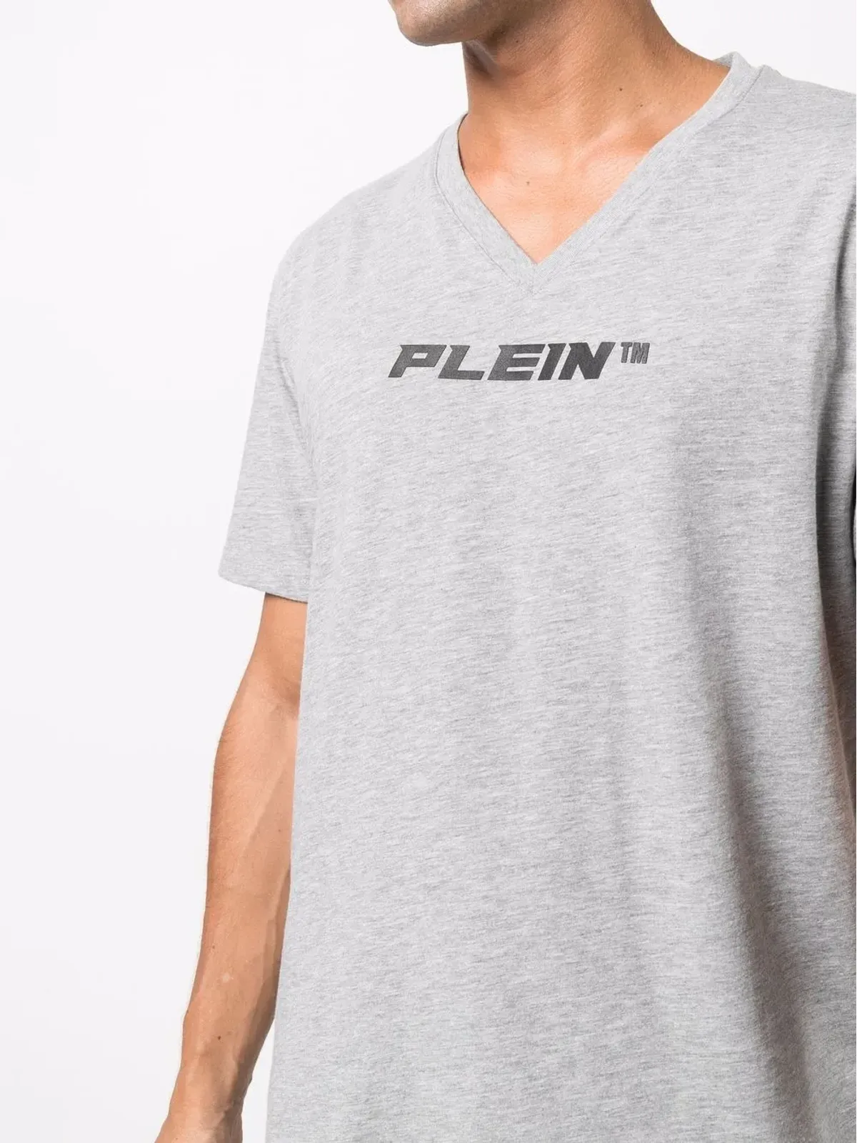 Philipp Plein Vネック ロゴプリント Tシャツ - 画像5