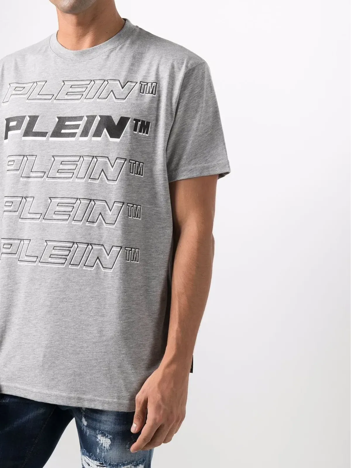 Philipp Plein PleinリピートロゴTシャツ - 画像5