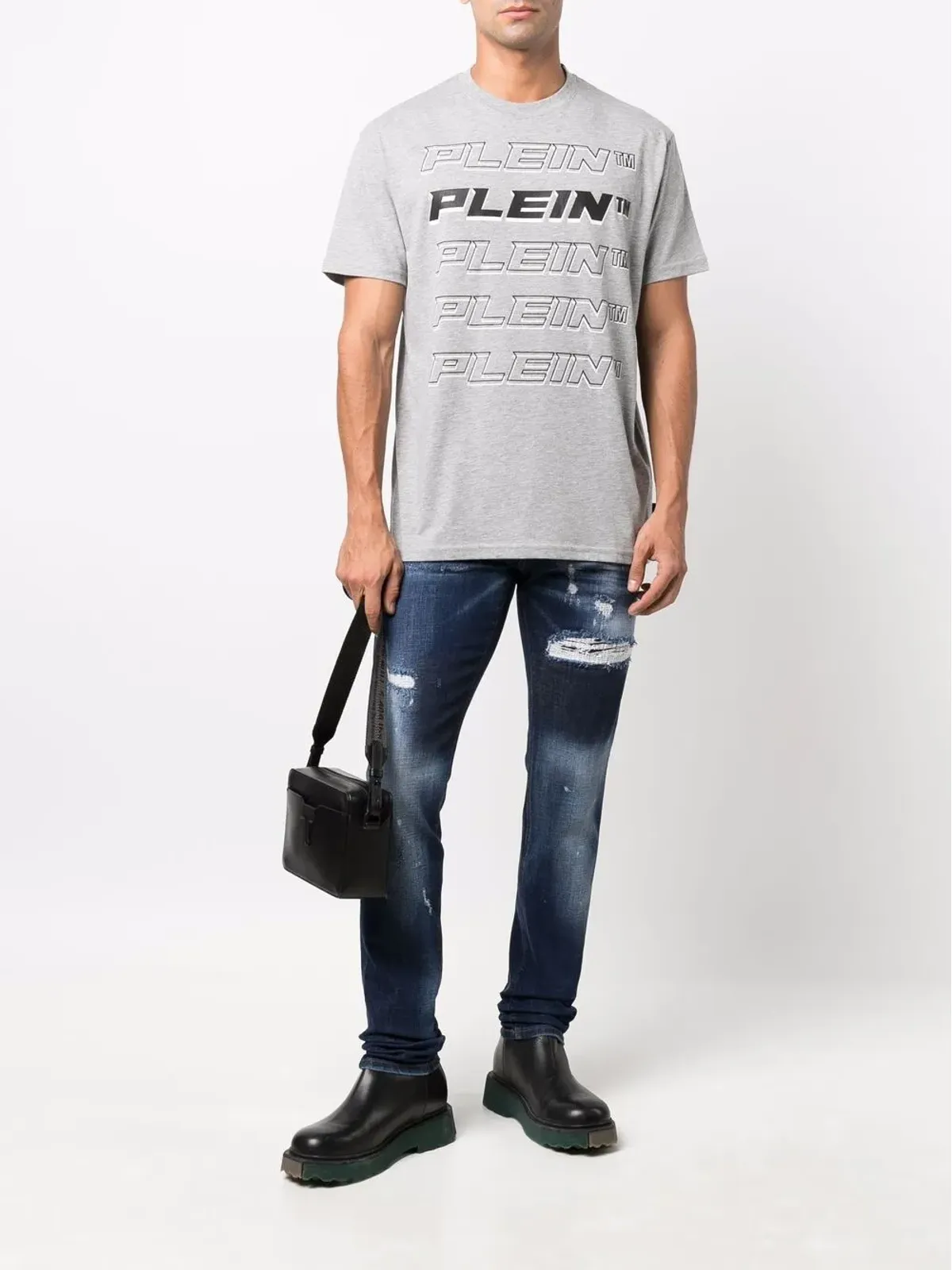 Philipp Plein PleinリピートロゴTシャツ - 画像2