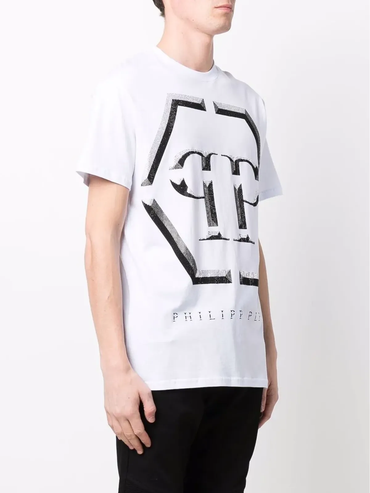 Philipp Plein エンベリッシュドロゴTシャツ - 画像3